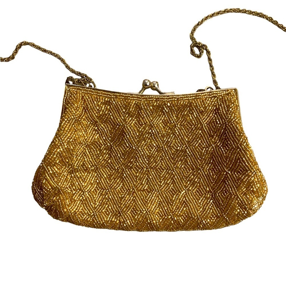 La Regale | Vintage Gold Sequins Dressy Crossbody Clutch